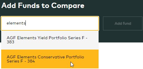 AGF Product Finder Add Funds To Compare